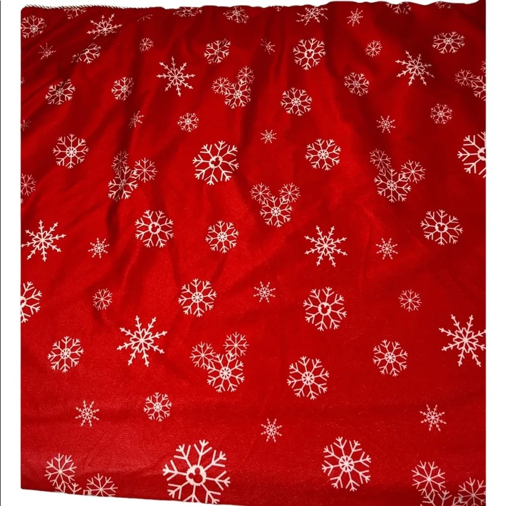 Disney Mickey and Minnie Snowflake Christmas Sherpa Throw Blanket 60x50